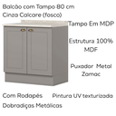 Ver imagem 4 de Cozinha Modulada 9 Pecas 240 Cm Ce856 Americana Cinza Calcare Henn