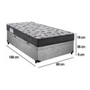 Ver imagem 5 de Cama Box Baú Solteiro Suede + Colchão de Espuma D33 - Sereneprime - 88cm Cinza