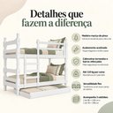 Ver imagem 3 de Treliche Madeira Maciça com Colchões Inclusos Multimóveis CR35686 Branco