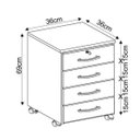 Ver imagem 4 de Gaveteiro 4 Gavetas com Chave Gávea Móveis Leão