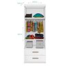Quarto Infantil Modulado Chiara - Guarda-Roupa, Bicama e Armário Aéreo cor Branco/Carvalho - Phoenix - 5