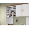 Quarto Infantil Modulado Chiara - Guarda-Roupa, Bicama e Armário Aéreo cor Branco/Carvalho - Phoenix - 6