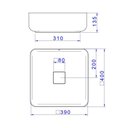 Ver imagem 7 de Cuba de Apoio Deca 40x40 Quadrada Ébano Fosco + Válvula + Sifão