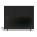 Ver imagem 1 de Cabeceira Estofada Paris 160 cm Para Cama Box Quarto Queen Size MV Estofados Suede Preto