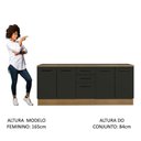 Ver imagem 6 de Kit com 2 Balcões Multiuso 4 Portas 3 Gavetas Agata Madesa