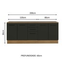Ver imagem 4 de Kit com 2 Balcões Multiuso 4 Portas 3 Gavetas Agata Madesa