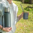 Ver imagem 3 de Garrafa Térmica Chimarrão Café Tererê Parede Dupla de Inox com Alça 1 Litro Everest Soprano Cinza