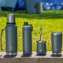 Ver mais imagens de Garrafa Térmica Chimarrão Café Tererê Parede Dupla de Inox com Alça 1 Litro Everest Soprano Cinza