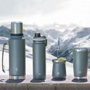 Ver imagem 4 de Garrafa Térmica Chimarrão Café Tererê Parede Dupla de Inox com Alça 1 Litro Everest Soprano Cinza