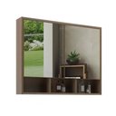 Ver imagem 1 de Espelheira para Banheiro 2 Portas com Nichos 80cm Multimóveis CR10177 Noce