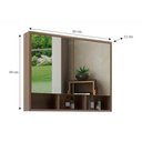 Ver imagem 3 de Espelheira para Banheiro 2 Portas com Nichos 80cm Multimóveis CR10177 Noce