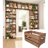 Caixa Caixote de Decoração Madeira Pinus Marrom G - 45x30x27 - 1
