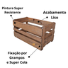 Caixa Caixote de Decoração Madeira Pinus Marrom G - 45x30x27 - 3