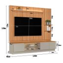 Ver imagem 2 de Rack Painel Sala Tv até 75" Estante Led com 1 Módulo Canela
