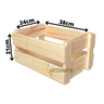 Caixa caixote Decoração de Madeira Pinus M 38x24x21 - 3