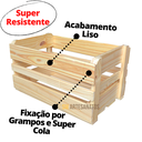 Ver imagem 2 de Caixa Caixote Decoração de Madeira Pinus G - 45x30x27