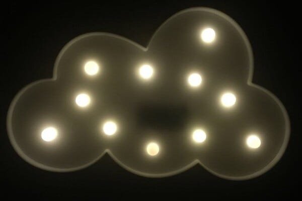 Nuvem luminosa decorativa luminária led 3D a pilha - 2