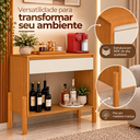 Ver imagem 3 de Aparador Buffet Libano com Gaveta em MDF 2 Prateleiras Nature com Off White