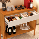 Ver imagem 2 de Aparador Buffet Libano com Gaveta em MDF 2 Prateleiras Nature com Off White