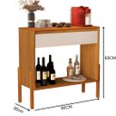 Ver imagem 3 de Aparador Buffet Libano com Gaveta em Mdf 2 Prateleiras Cores:nature/off White