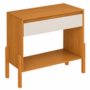 Ver imagem 6 de Aparador Buffet Libano com Gaveta em MDF 2 Prateleiras Nature com Off White