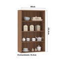 Ver imagem 3 de Armário Aéreo Cristaleira 80cm 2 Portas Isa Luciane Móveis