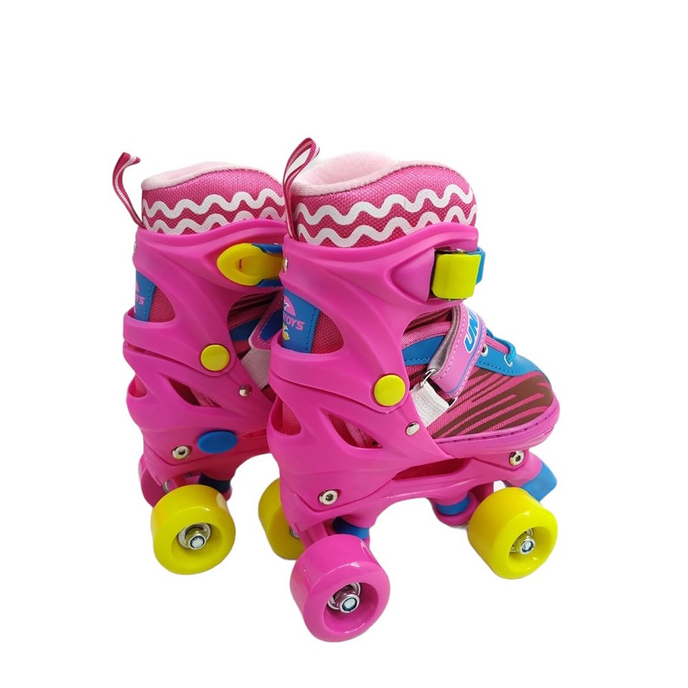Patins Roller 4 Rodas Com Kit De Proteção Infantil Rosa:30-33 - 3
