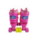 Ver imagem 5 de Patins Roller 4 Rodas Com Kit De Proteção Infantil Rosa:30-33