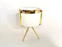 Ver imagem 4 de Cachepot G em Resina Brancagold com Suporte Metal Gold e Planta Decor