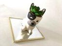 Ver imagem 4 de Enfeite Decorativo Cachepot Cerâmica Cachorro com Planta 11x10,5x7cm