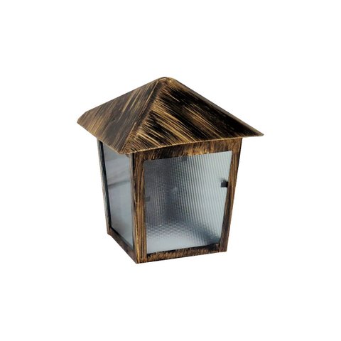 Luminária Verona Parafusar na Parede Alumínio Ouro 20x11cm Ouro Minas