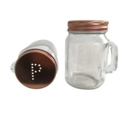 Porta Sal/pimenta Vidro com Alça e Tampa Rosé 120ml Wincy - 2