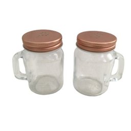 Porta Sal/pimenta Vidro com Alça e Tampa Rosé 120ml Wincy - 1