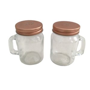 Porta Sal/pimenta Vidro com Alça e Tampa Rosé 120ml Wincy