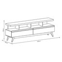 Ver imagem 3 de Rack para TV Até 60 Polegadas Vivare Wood 2 Gavetas Off White/Freijo - Giga Móveis