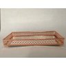 Bandeja Retangular Espelhada Rosé com Detalhes Vazados 26x11x3,5cm - 2