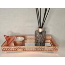 Ver imagem 4 de Bandeja Retangular Espelhada Rosé com Detalhes Vazados 26x11x3,5cm
