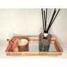Bandeja Retangular Espelhada Rosé com Detalhes Vazados 26x11x3,5cm - 3
