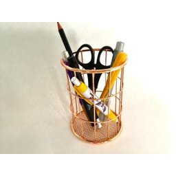 Porta Talheres Aramado Redondo Rosé 12x9cm - 3