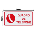 Ver imagem 2 de Combo 3 Placas De Sinalização Quadro De Telefone 20x10 Acesso - X-743 F9e
