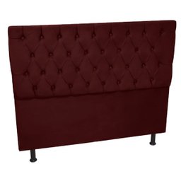 Cabeceira Paris Cama Box Casal Capitone Suede Bordo 1,40 - D'rost - 2