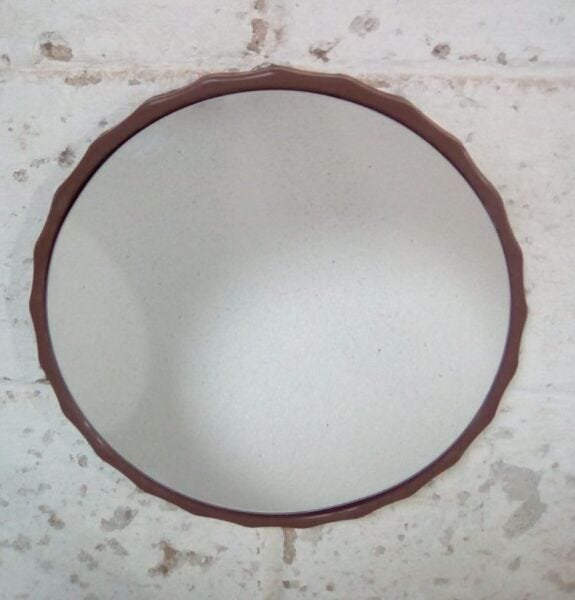 Espelho Decorativo Parede Moldura Polipropileno de 28cm Marrom - 2