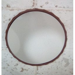 Espelho Decorativo Parede Moldura Polipropileno de 28cm Marrom - 2
