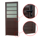Ver imagem 2 de Porta de Cozinha Alumínio 80 Dir L25 V.Boreal Marrom Corten Brimak