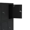 Ver imagem 4 de Roupeiro 100% MDF em Aço Mt 3V 12 Portas com 2 Chaves Preto