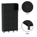 Ver imagem 7 de Roupeiro 100% MDF em Aço Mt 3V 12 Portas com 2 Chaves Preto