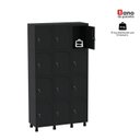 Ver imagem 5 de Roupeiro 100% MDF em Aço Mt 3V 12 Portas com 2 Chaves Preto