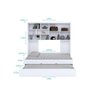 Quarto Modulado Encanto com Guarda-roupa 2 Portas, Módulo Aéreo e Cama com Auxiliar - Móveis Leartam - 4