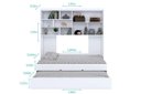 Ver imagem 4 de Quarto Modulado Encanto com Guarda-roupa 2 Portas, Módulo Aéreo e Cama com Auxiliar - Móveis Leartam