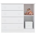 Ver imagem 6 de Guarda-Roupa 2617 e Cômoda Infantil 2561 Doce Sonho Branco Brilho - Qmovi